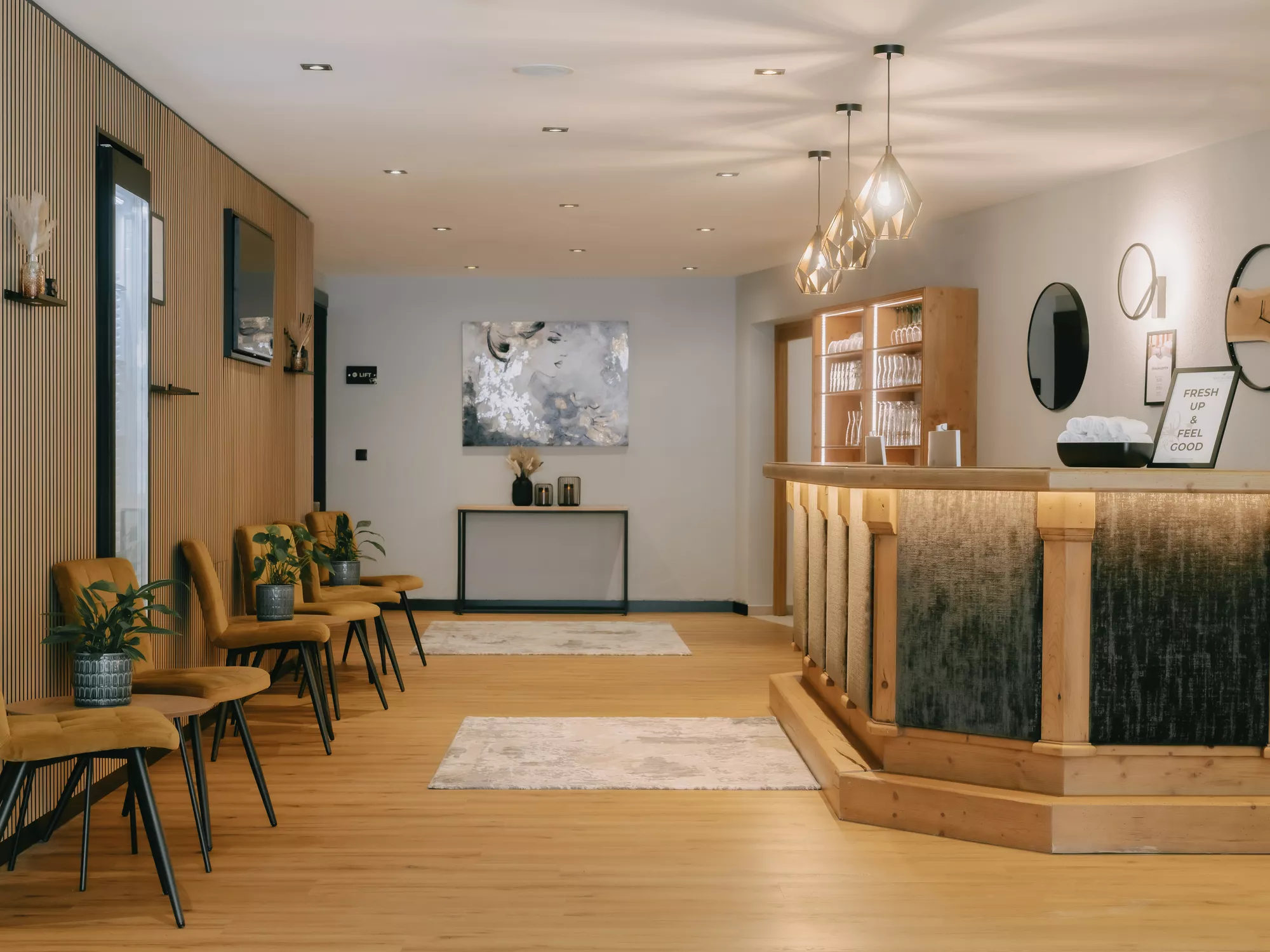 Rezeptionsbereich im Wohlfühlhotel KERSCHDORFER